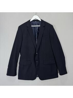 Bonobos Jetsetter Wool Blazer Mens 44L Navy Tailored Stretch Suit Jacket Formal